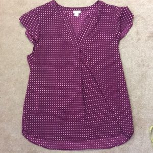 Plum Polka Dot Top from J. Crew Factory.